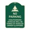 Signmission Unauthorized Vehicles Towed Owner Expense W/ Graphic Heavy-Gauge Alum, 18" L, 24" H, G-1824-22775 A-DES-G-1824-22775 - alternate 1